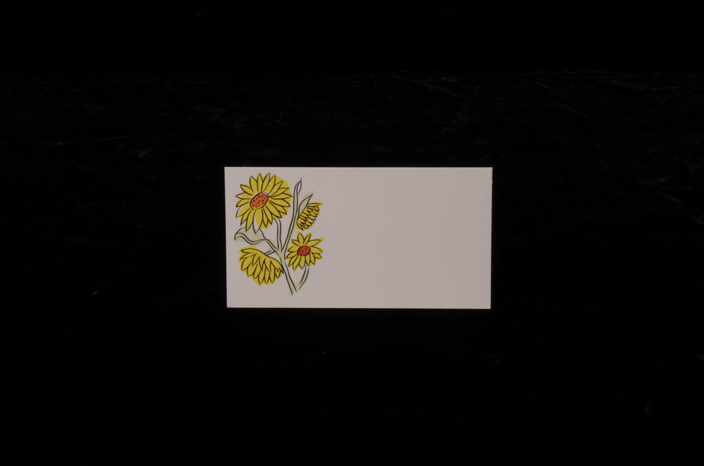 Envelopes & Placecards; title: Sunflower Place Card