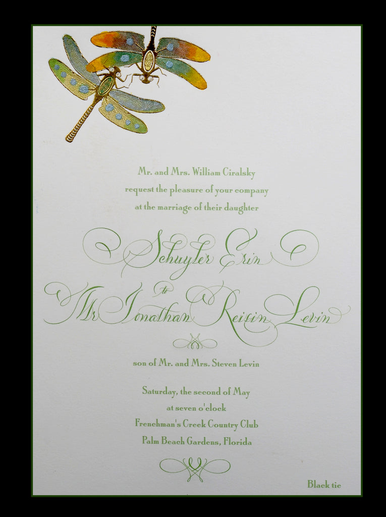 Wedding; title: Dragonflies