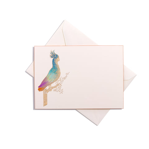 Cockatoo Hand-Painted Grand Statement Card