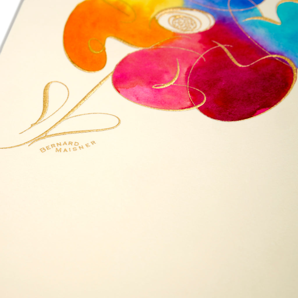 Flowers Hand-painted Grand Statement Card