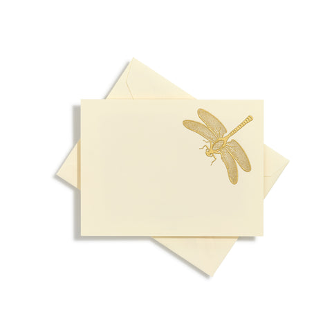 Dragonfly Gold Notecards | Set of 10