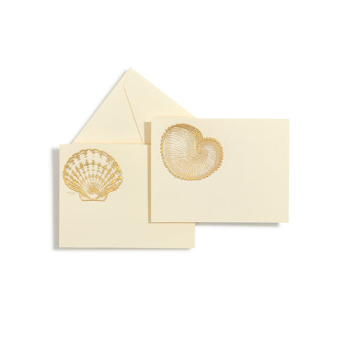 Shells Gold Assorted Notecards | Set of 10