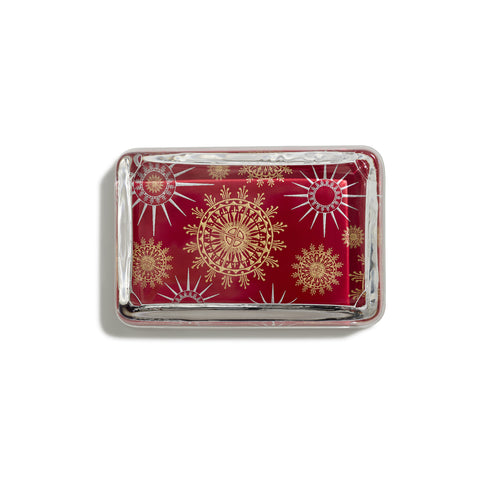 Snowflake Red Paperweight