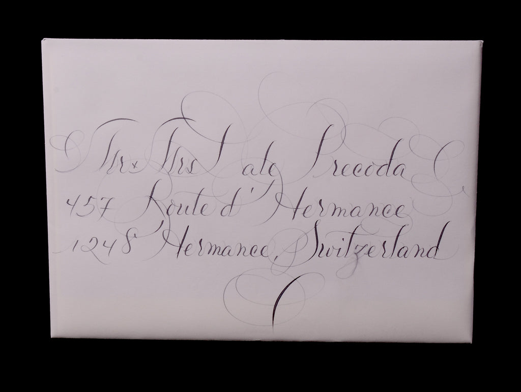 Envelopes & Placecards; title: Classic Script Style
