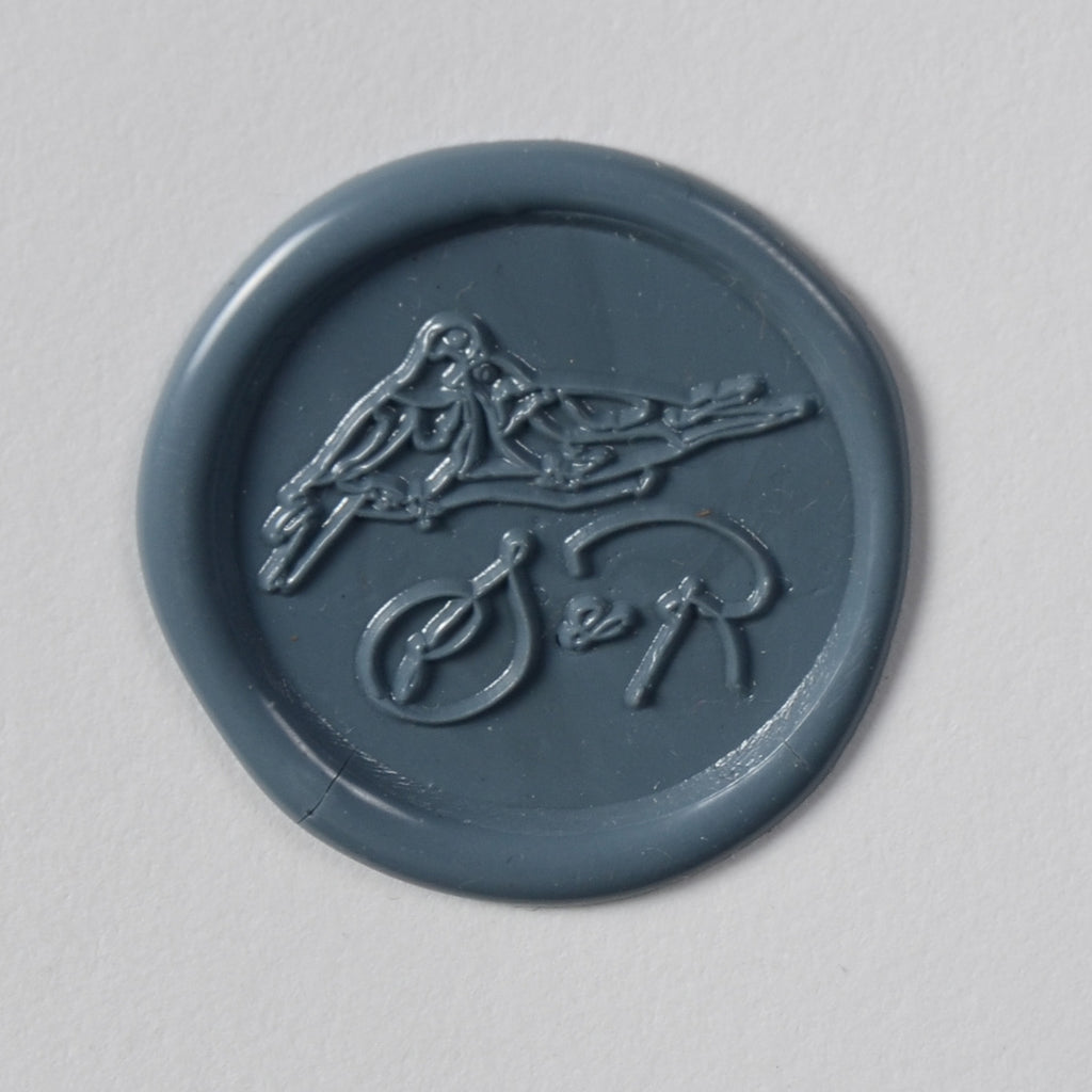 Wax Seals; title: SR and Doves Blue