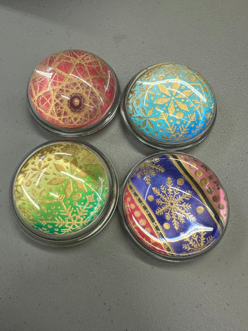 ORNAMENTS HAND PAINTED PAPERWEIGHTS