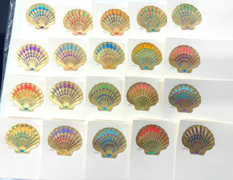 Scallop Shells Hand-painted Notecards | Set of 8