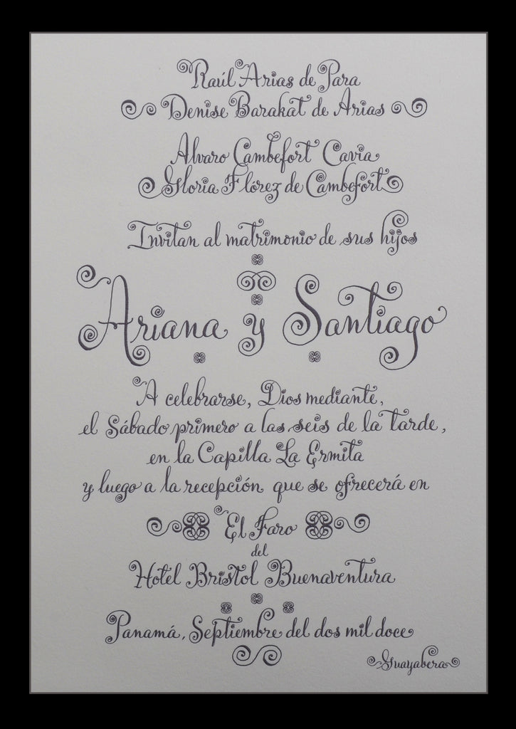 Wedding; title: Ariana Santiago