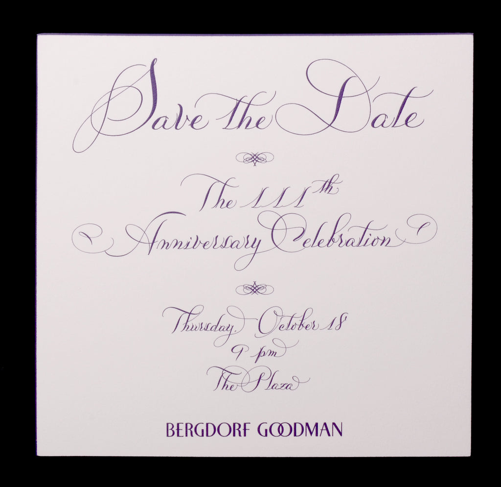 Invitations; title: Bergdorf Goodman Party Invitation