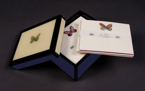 Butterfly Notecard Lacquer Box Set | Set of 15 / SORRY - CURRENTLY SOLD OUT!