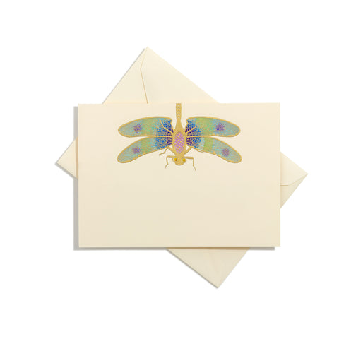 Dragonfly Hand-Painted Grand Statement Card