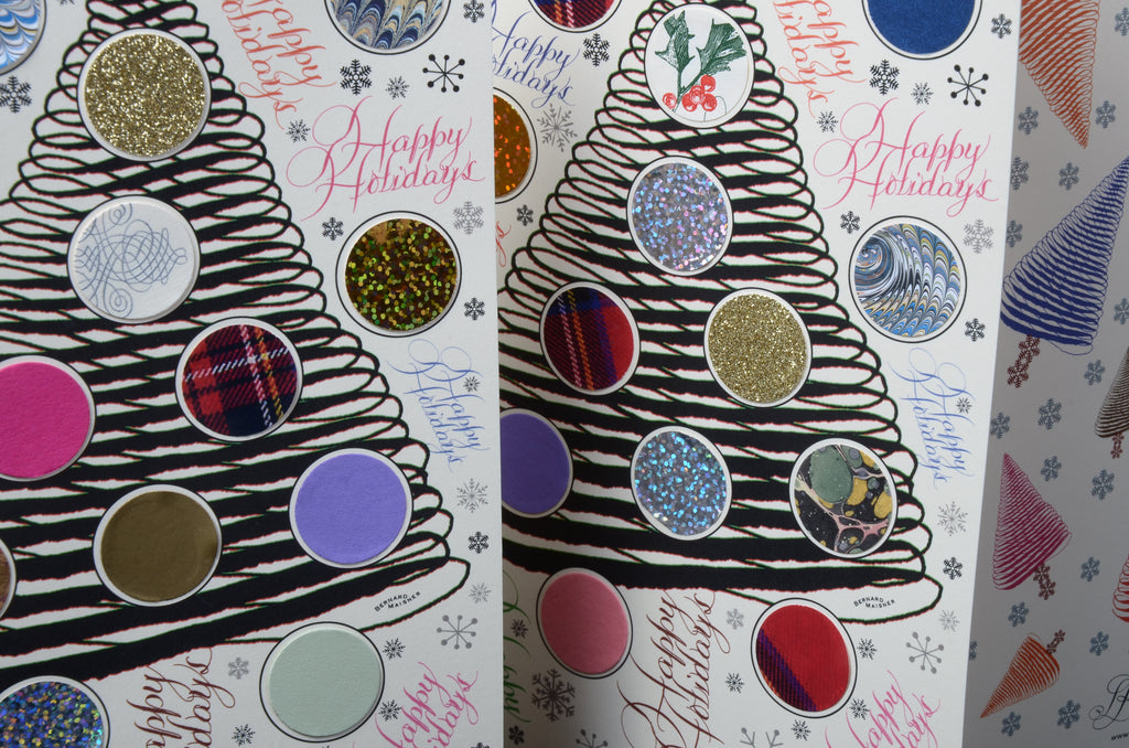 CIRCLES HAND-COLLAGED HOLIDAY FOLDER CARD