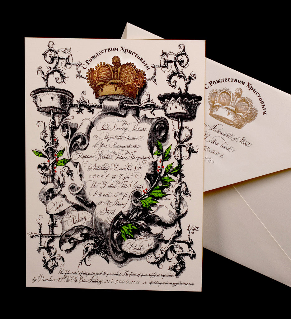 Invitations; title: Duesing Russian Winter Party