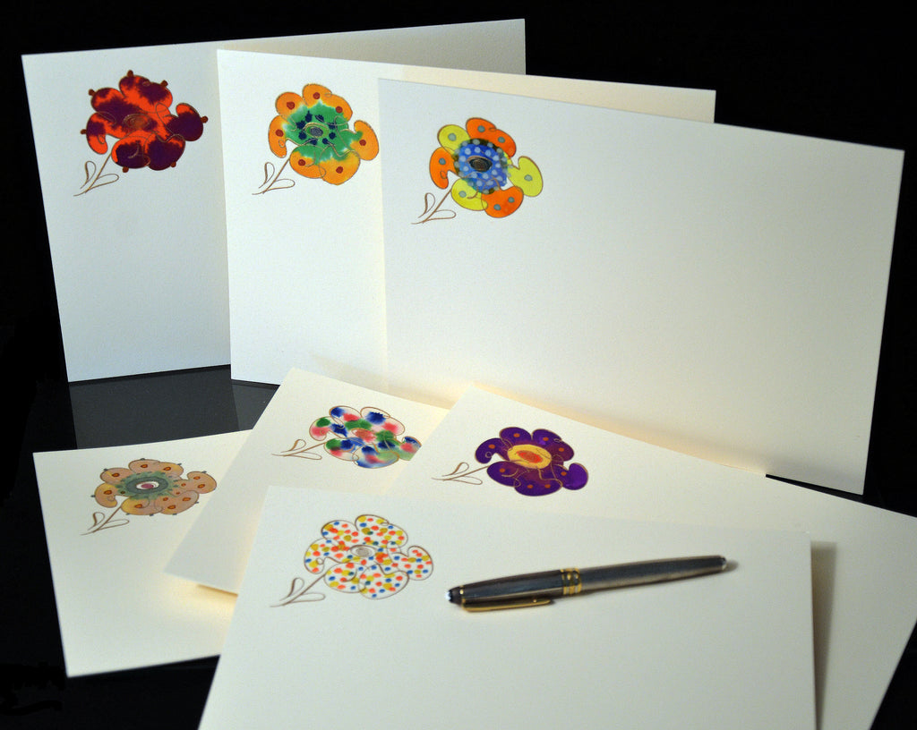 Flowers Hand-painted Grand Statement Card
