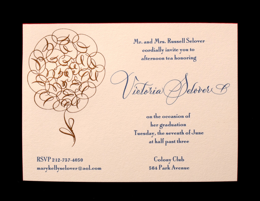 Invitations; title: Flower Victoria Invite