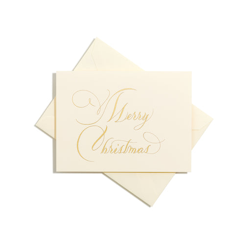 Merry Christmas Folder Card, single card