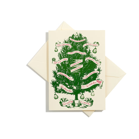 Partridge in a Pear Tree Folder Card | Set of 8