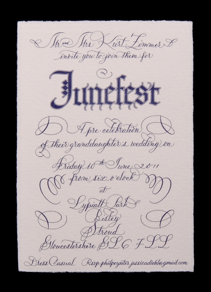 Invitations; title: Junefest