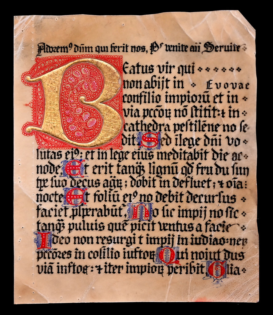 ; title: Medieval Illumination, lettering and gold illumination