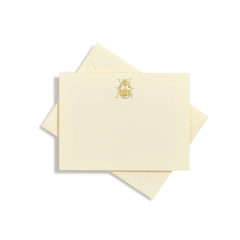 Ladybug Gold Notecards | Set of 10