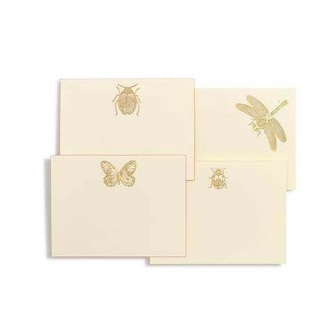 Bugs Assorted Gold Notecards  | Set of 10