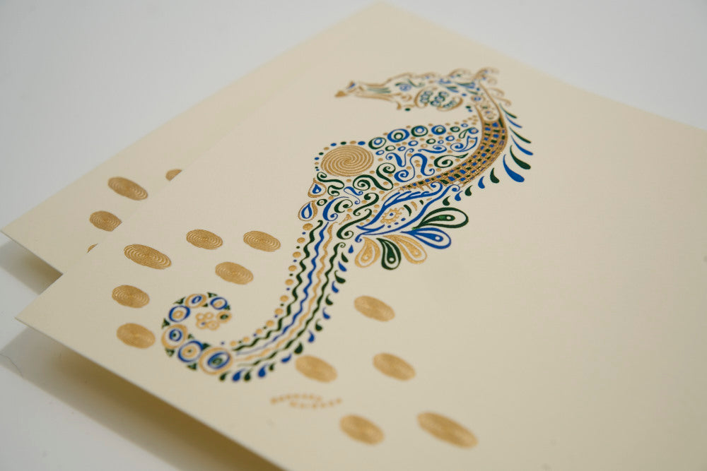 Seahorse Notecards | Set of 8