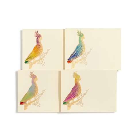 Cockatoo Hand-Painted Notecards | Set of 8