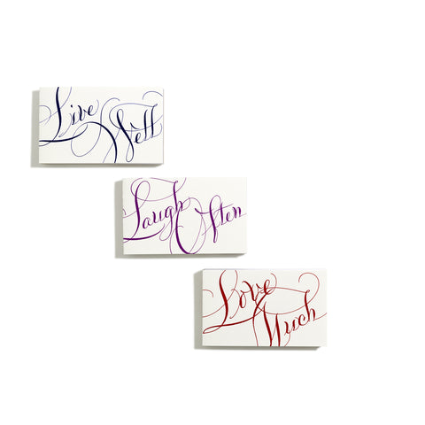 Live Well, Laugh Often, Love Much Set of 3 Notepads