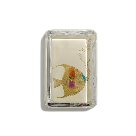 Fish With Bubbles Paperweight
