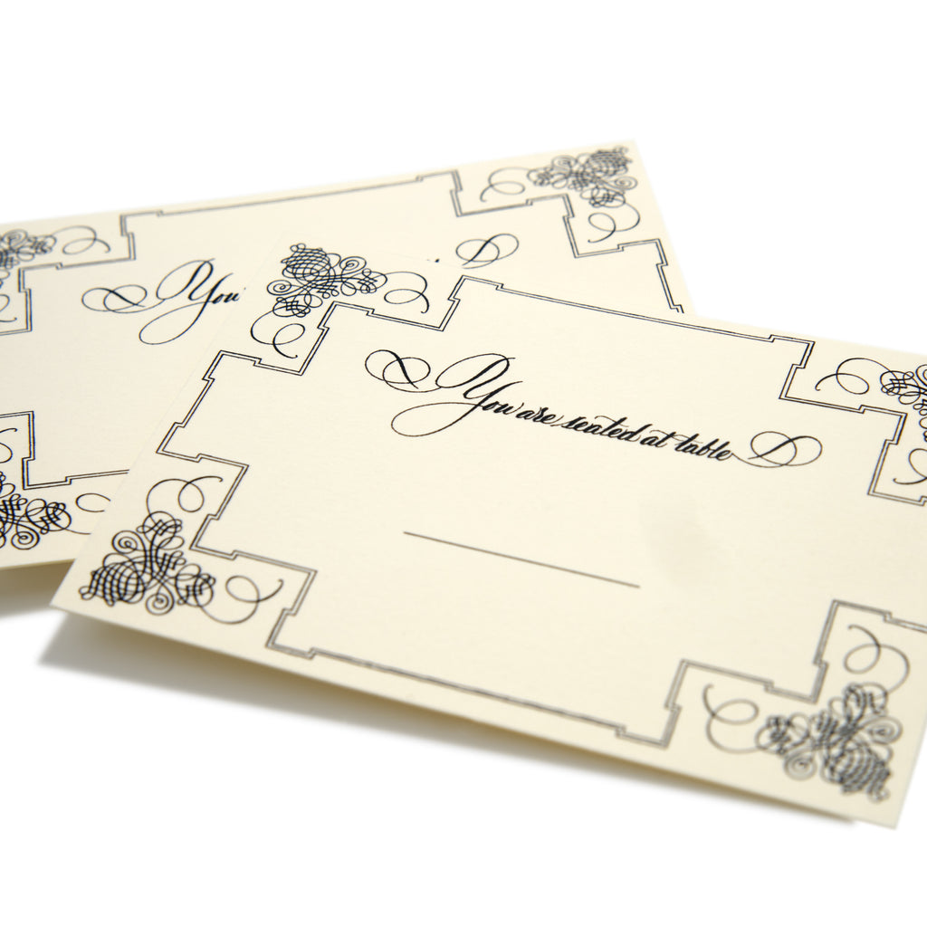 Deluxe Cream Seating Cards | Set of 10